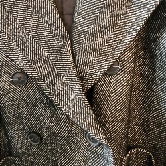 A New Day Belted Single Button Coat black white Houndstooth - size large - Picture 3 of 4